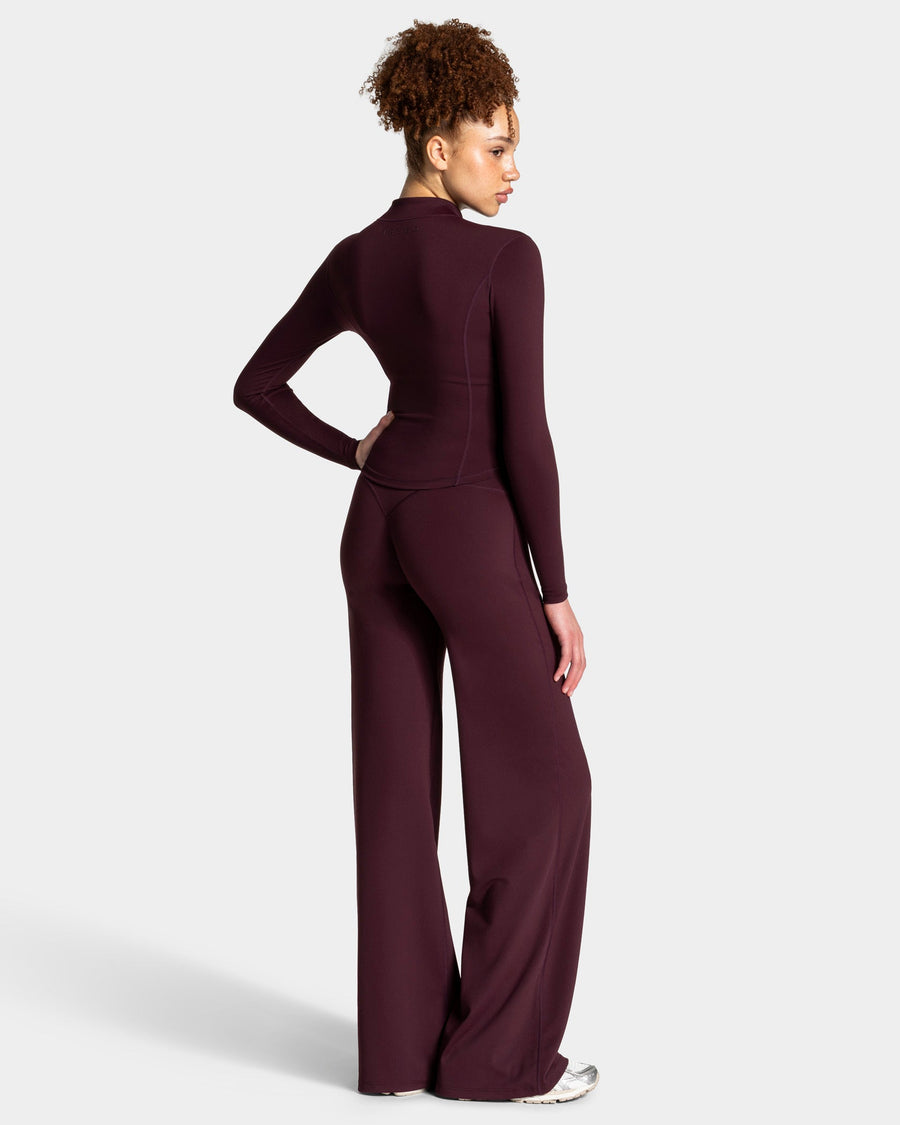 Veste de sport zippée sculptante Allrounder « merlot/dorée »
