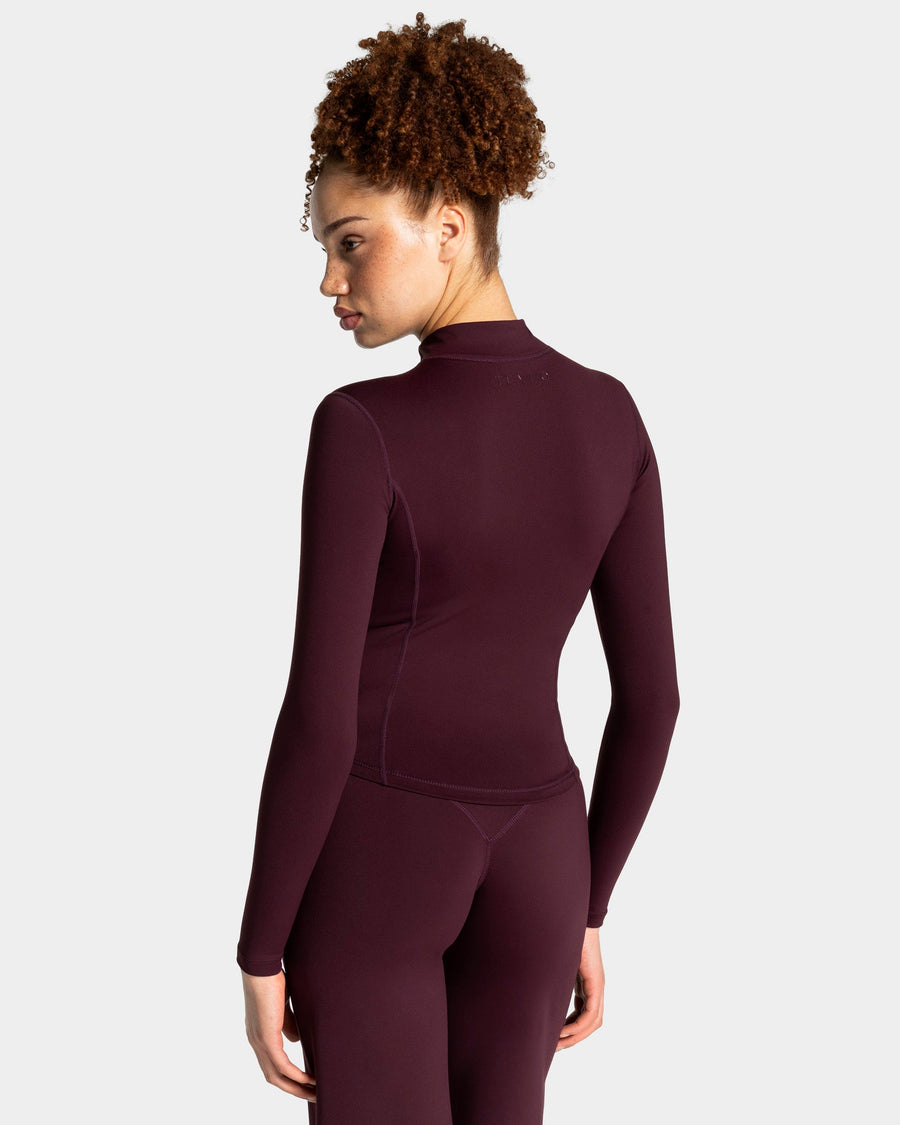 Veste de sport zippée sculptante Allrounder « merlot/dorée »