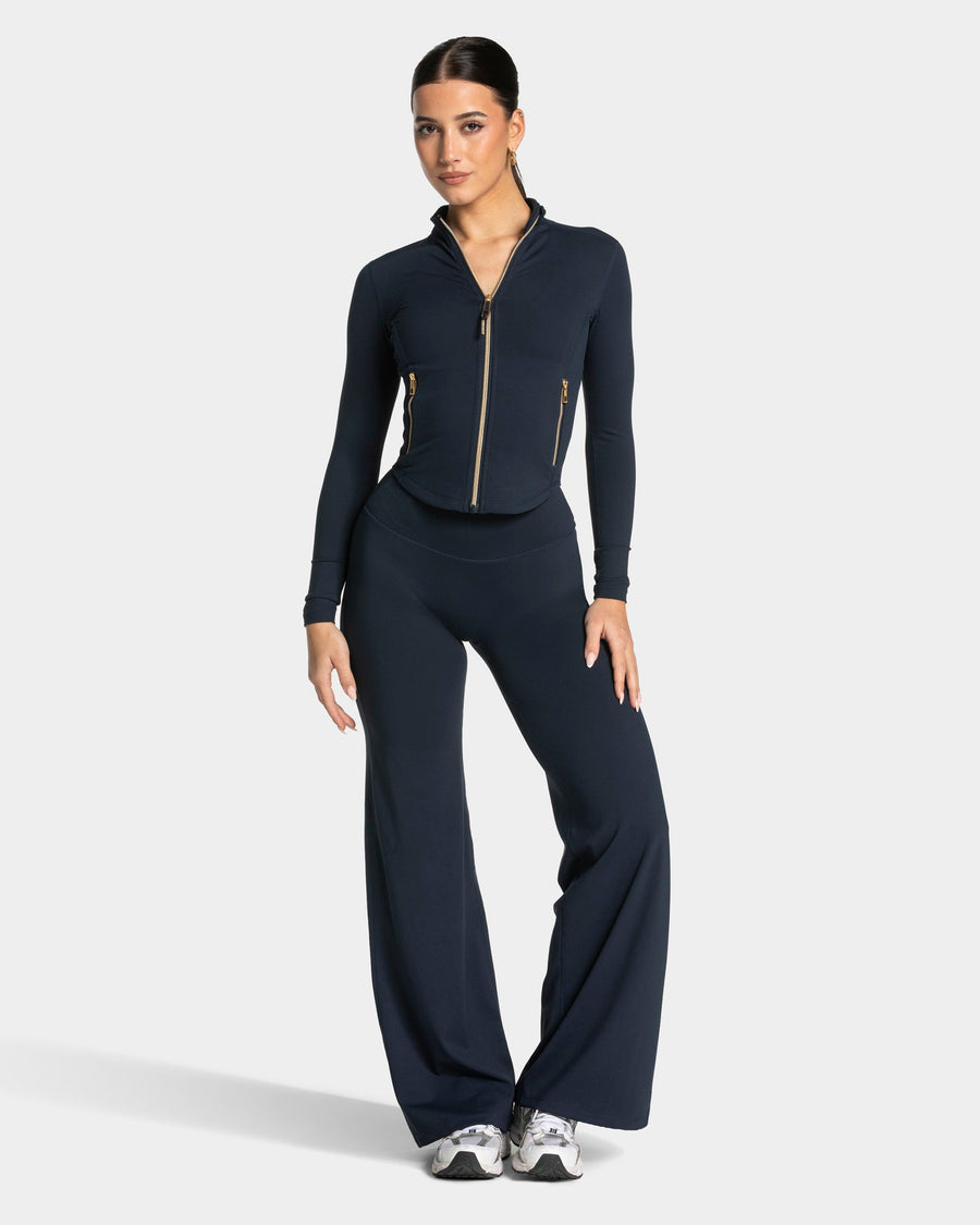 Veste de sport zippée sculptante Allrounder « Midnight - doré »