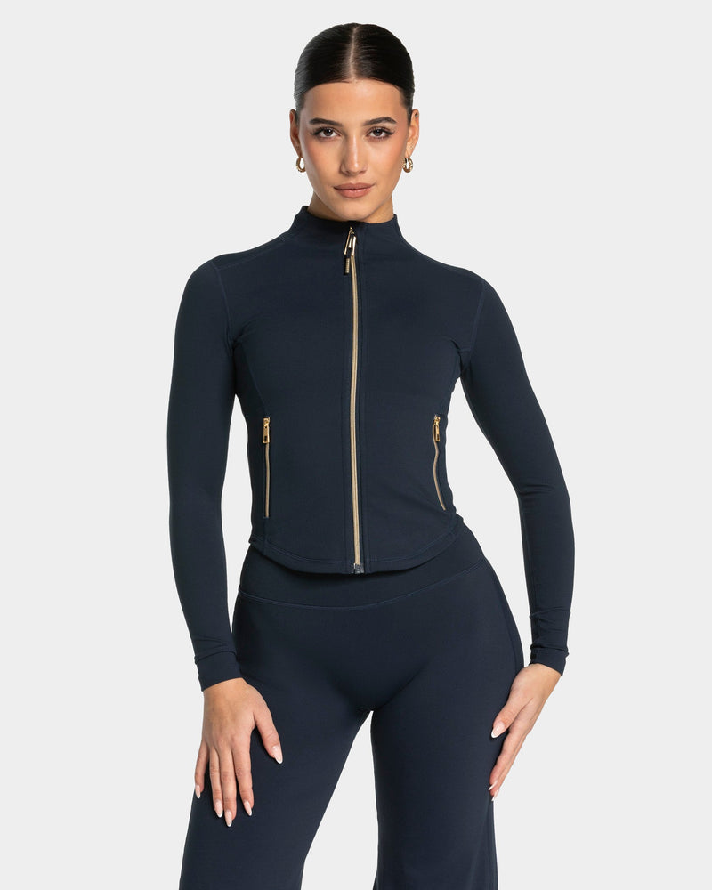 Veste de sport zippée sculptante Allrounder « Midnight - doré »