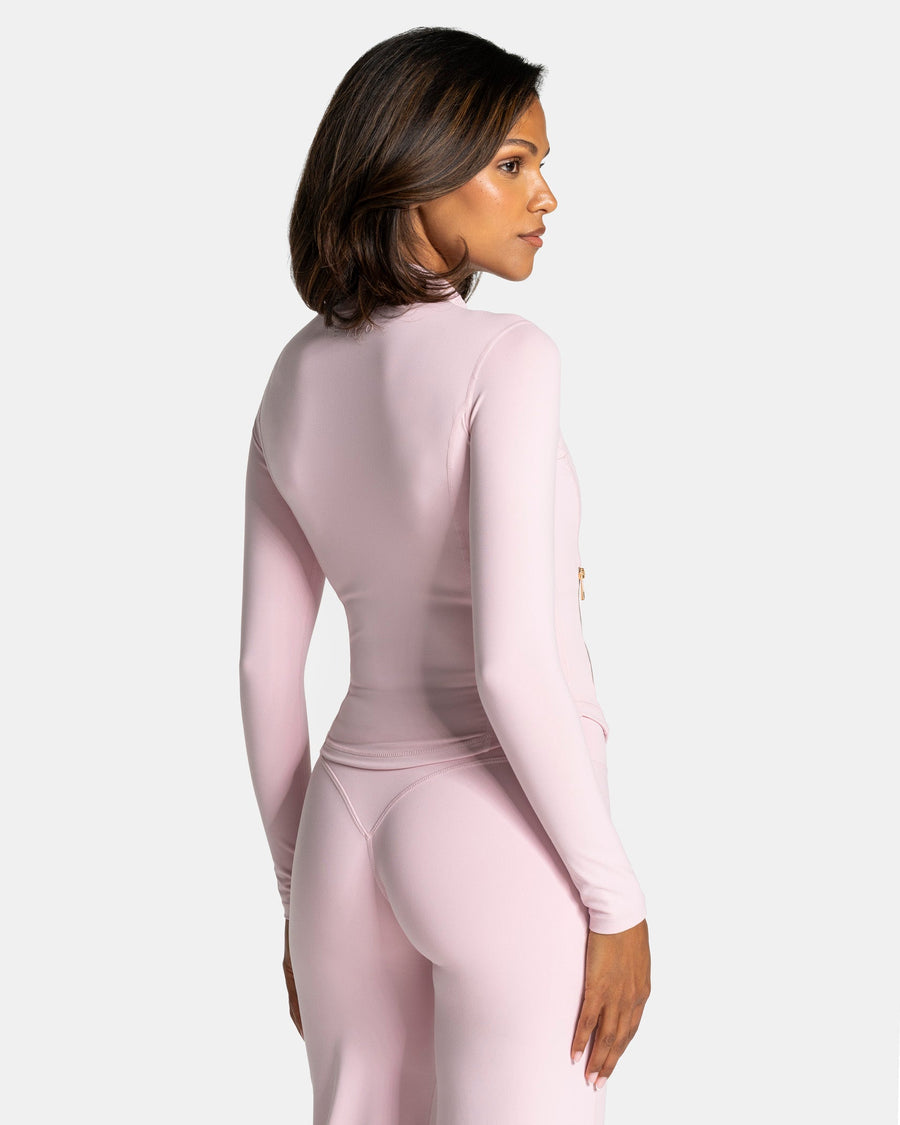 Veste de sport zippée sculptante Allrounder « rose/dorée »