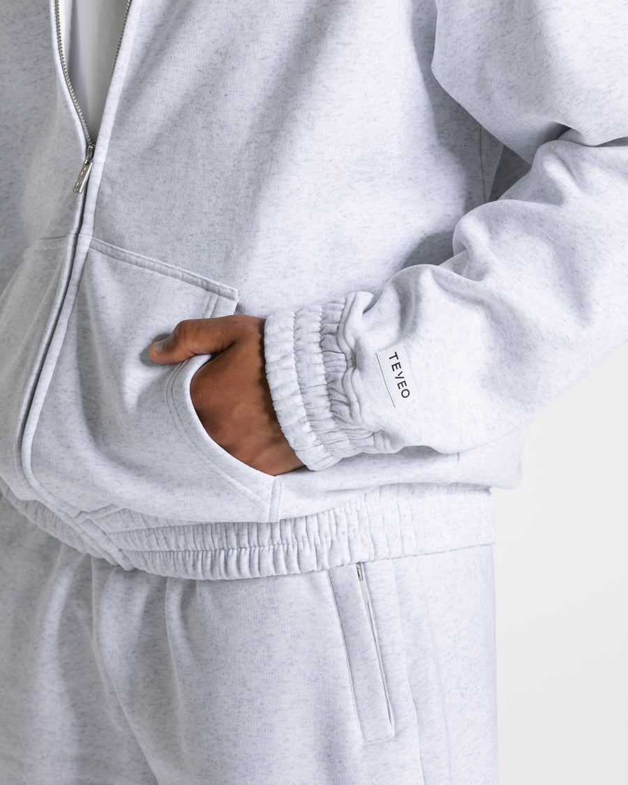 Veste de sport zippée oversize Anniversary « gris clair »