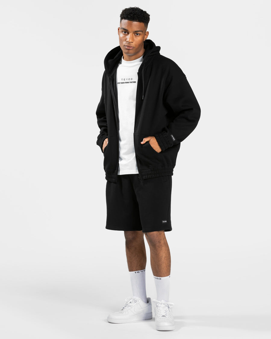 Veste de sport zippée oversize Anniversary « noir »