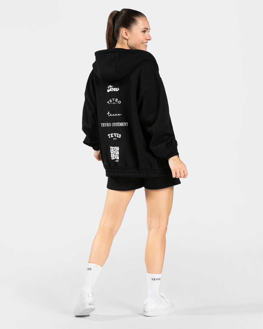 Veste de sport zippée oversize Anniversary « noir »