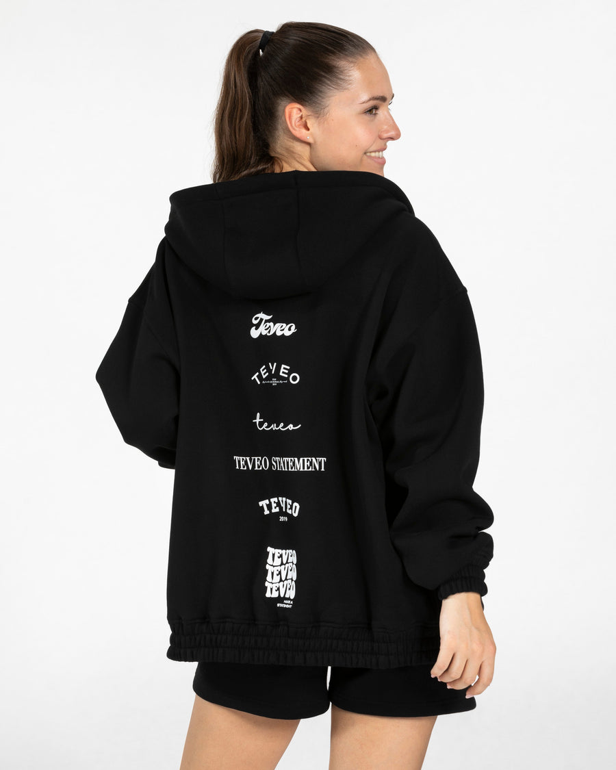 Veste de sport zippée oversize Anniversary « noir »