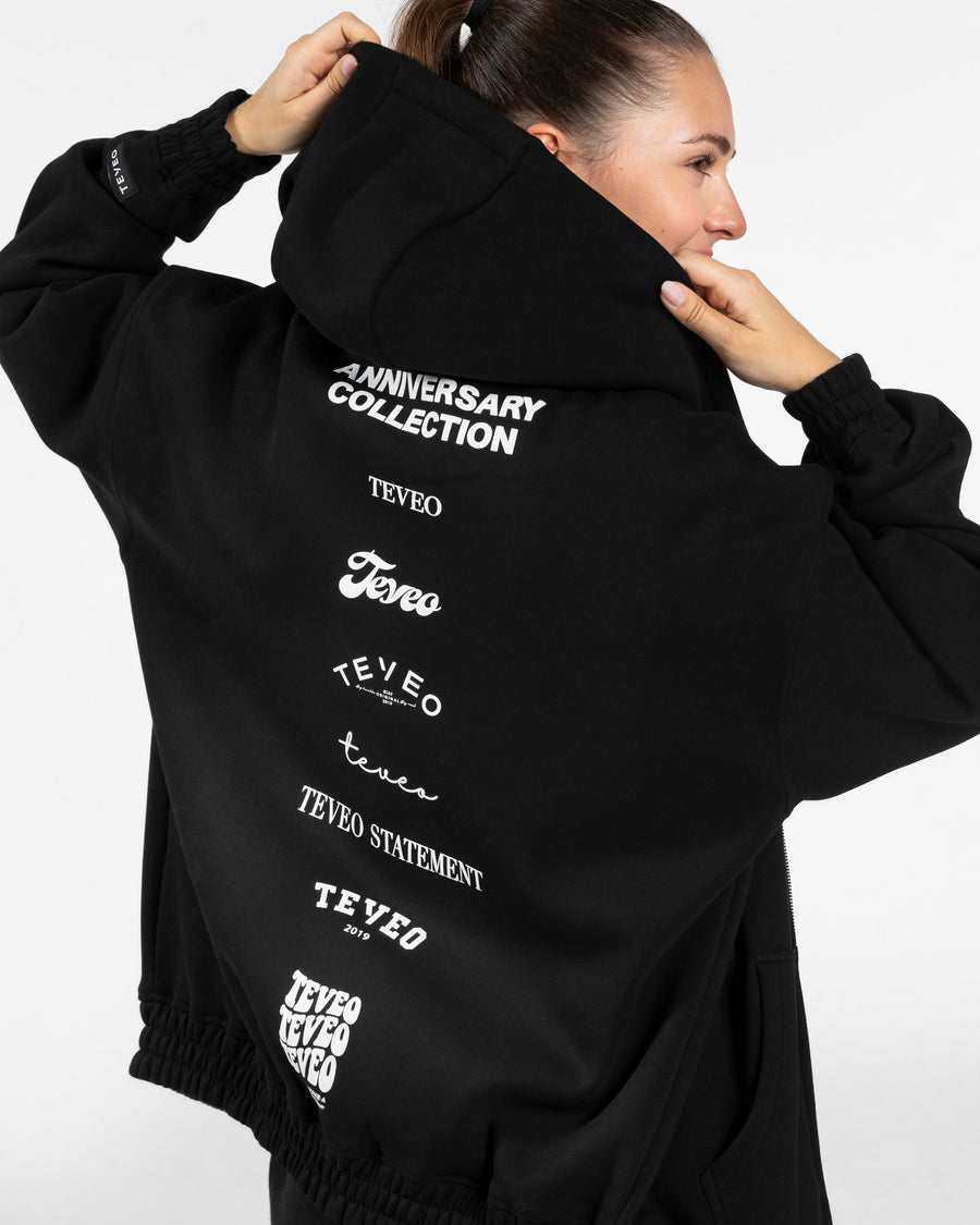 Veste de sport zippée oversize Anniversary « noir »