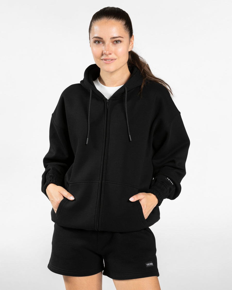 Veste de sport zippée oversize Anniversary « noir »