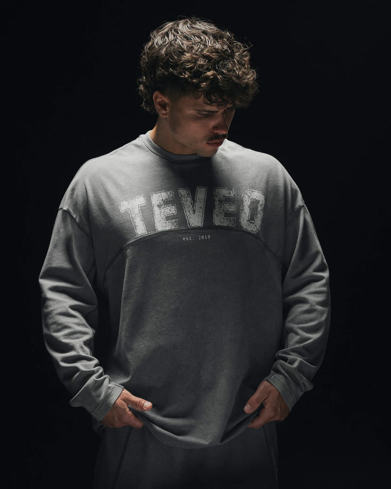Haut à manches longues oversize Legacy Lifting « Acid Grey »