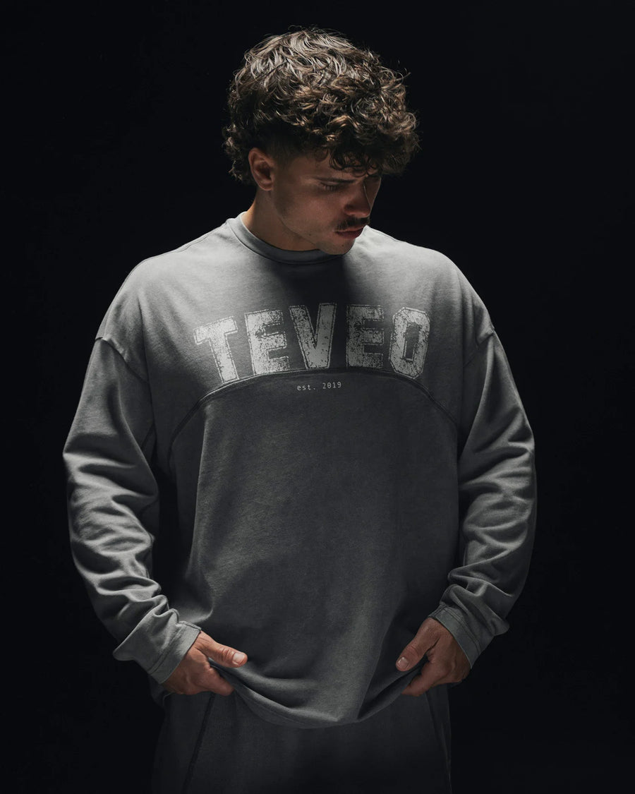 Haut à manches longues oversize Legacy Lifting « Acid Grey »
