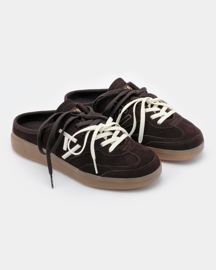 Mules Classic « Dark Chocolate/blanc cassé »