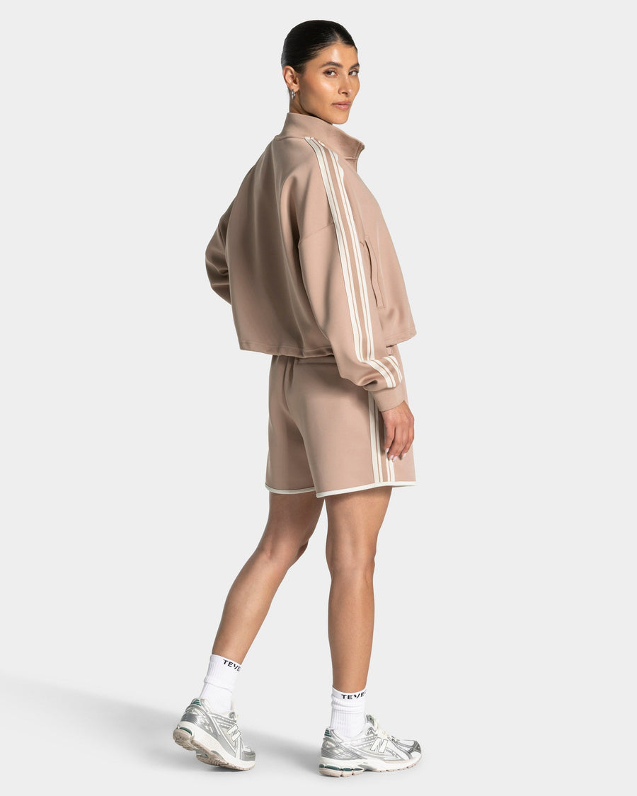 Veste de sport zippée et courte Club « Beige »