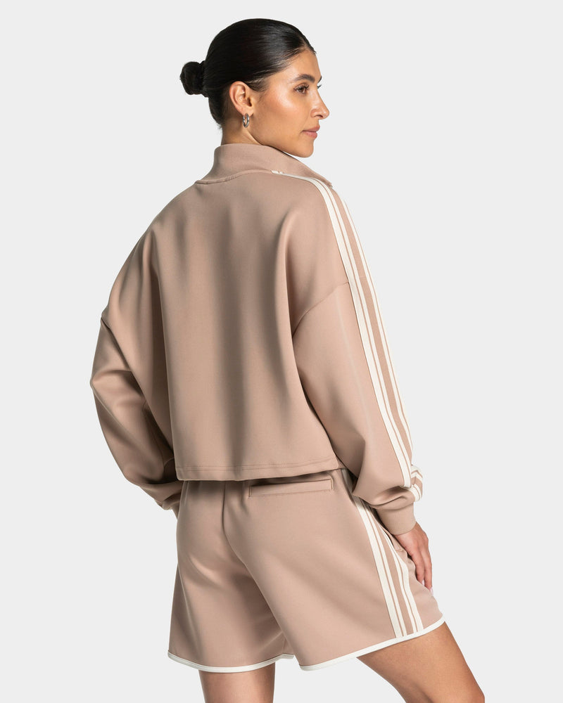 Veste de sport zippée et courte Club « Beige »