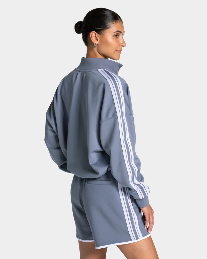 Veste de sport zippée Cropped Club « bleu acier »