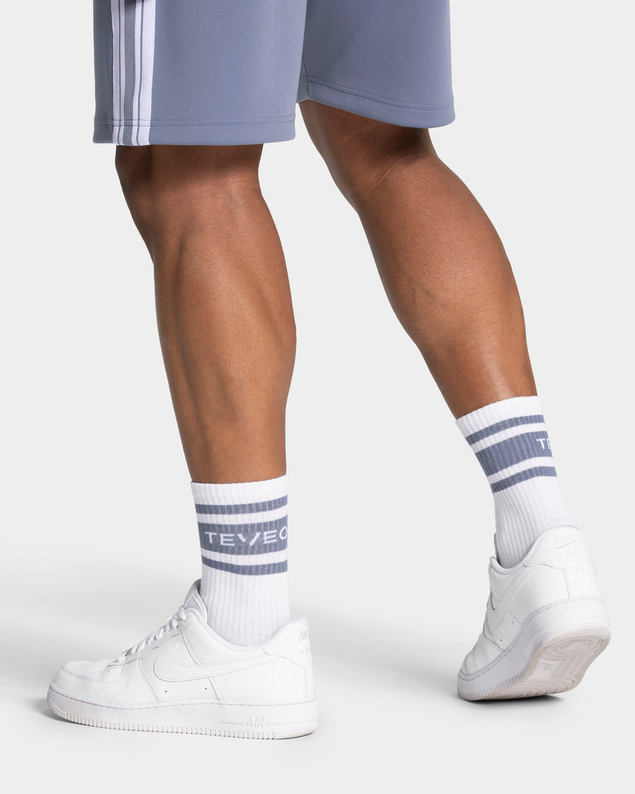 Chaussettes Club (lot de 2) « Blanc - Bleu acier »