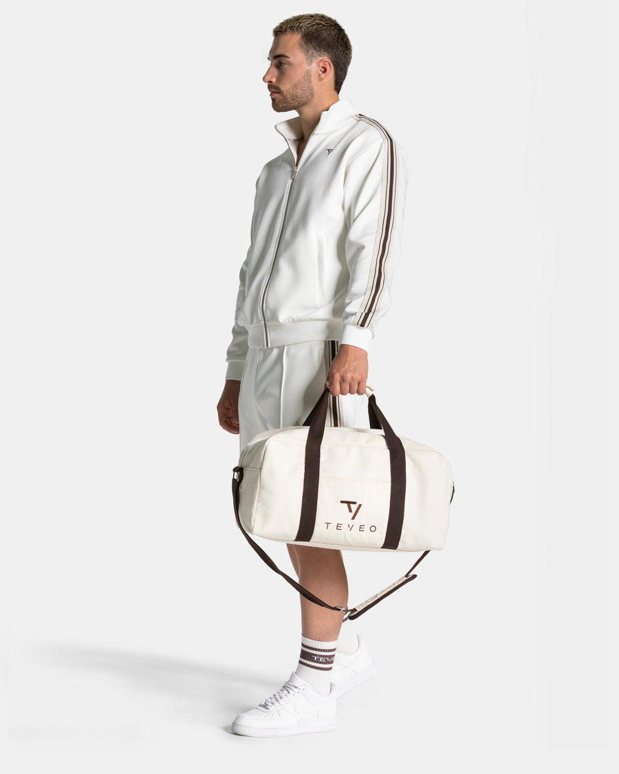 Weekender Bag Club « blanc cassé-Espresso »