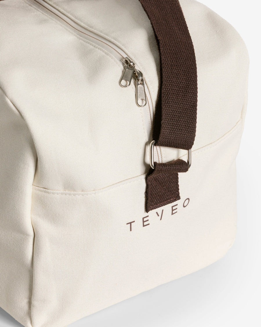 Weekender Bag Club « blanc cassé-Espresso »