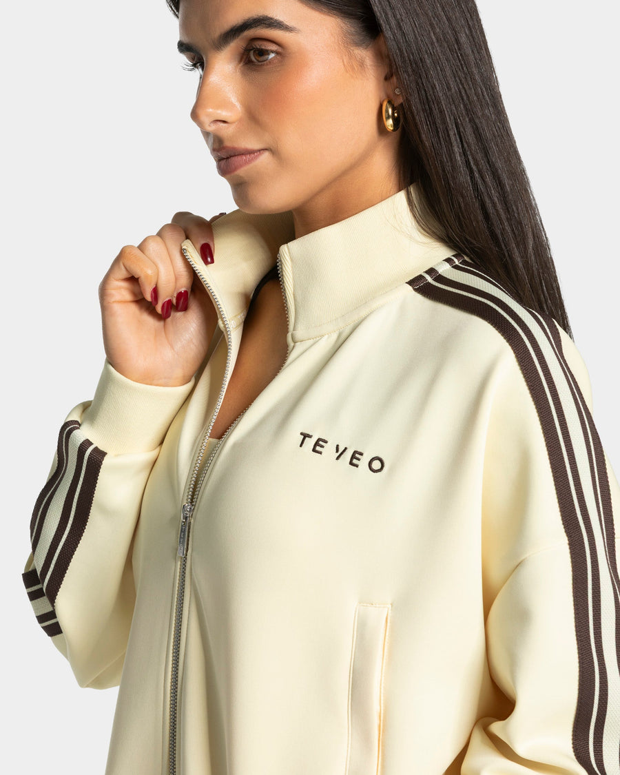 Veste de sport zippée et courte Club « Butter Yellow »