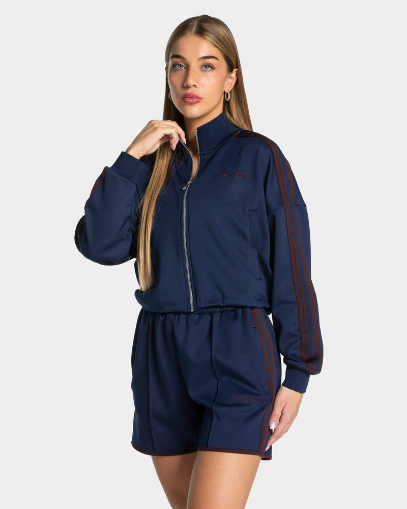 Veste de sport zippée et courte Club « Bleu foncé »
