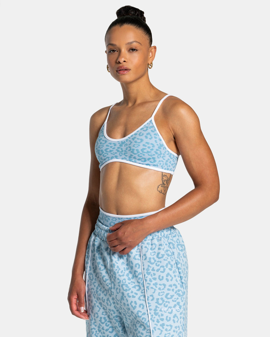 Brassière Contrastline « Léopard bleu layette »