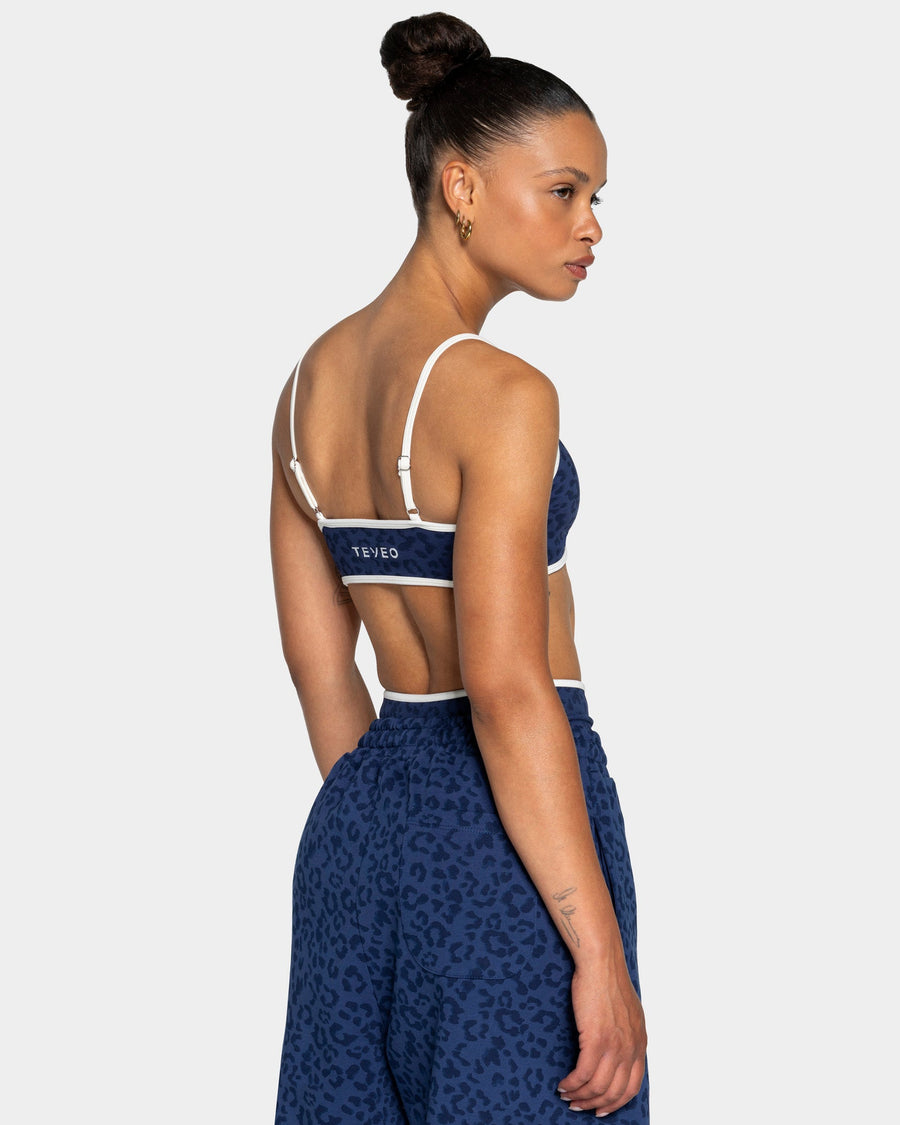 Brassière Contrastline « Léopard bleu foncé »