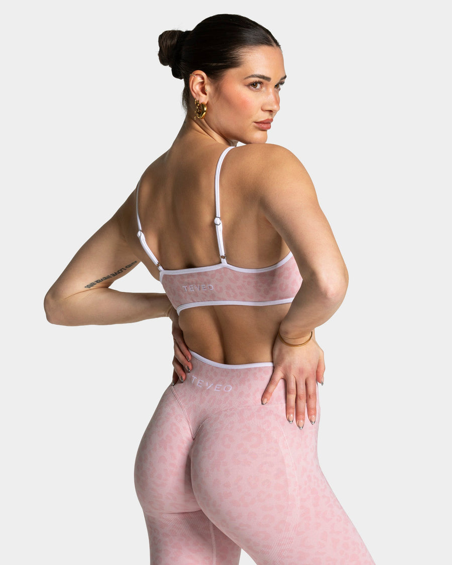 Brassière Contrastline « léopard rose »