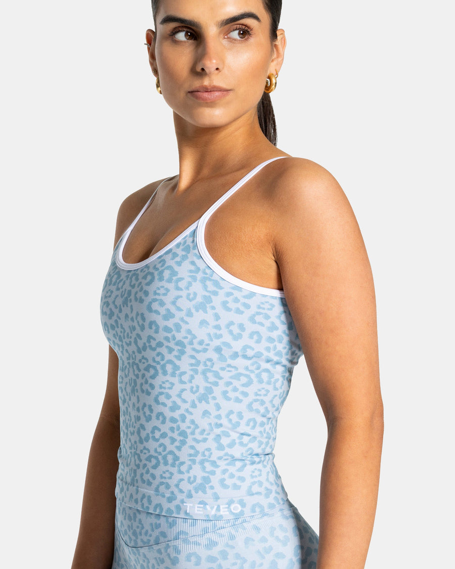 Caraco Contrastline « Léopard bleu layette »