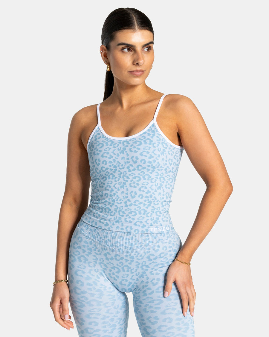 Caraco Contrastline « Léopard bleu layette »