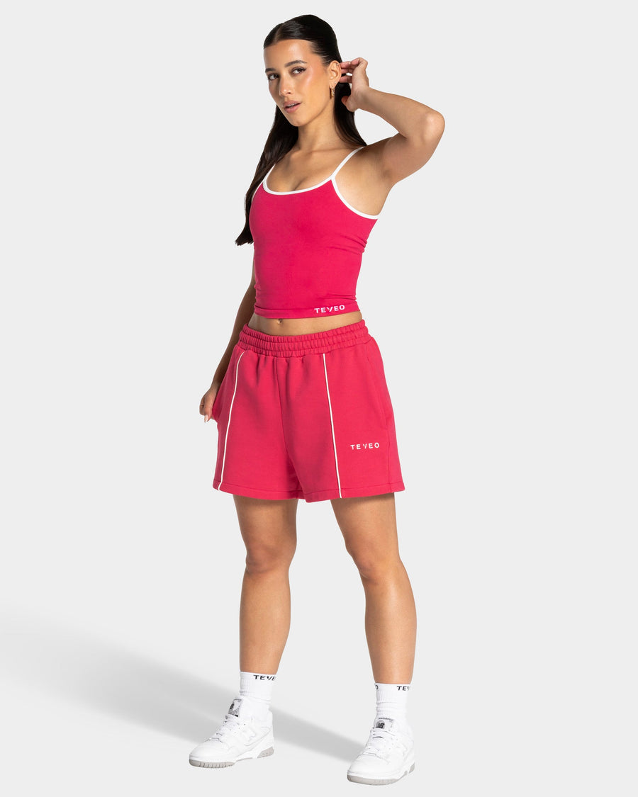 Short oversize Contrastline « Berry »