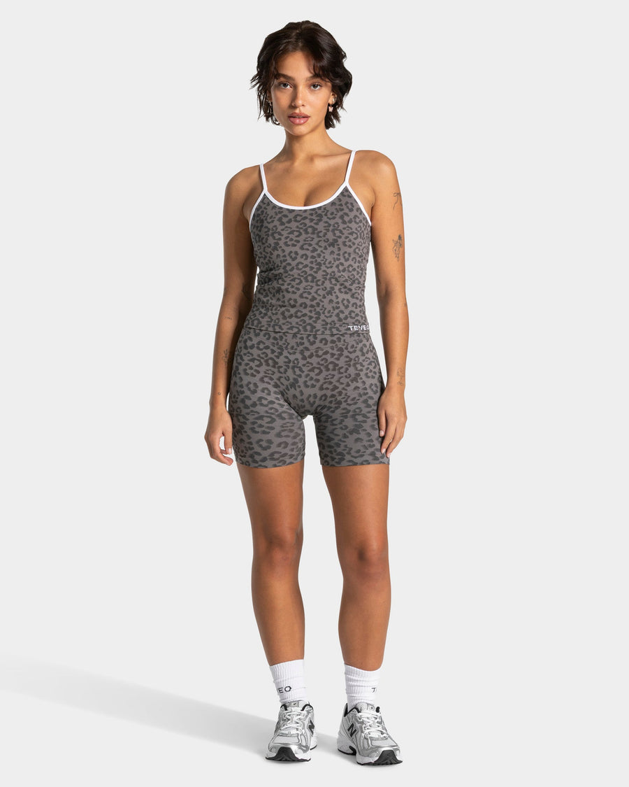 Short Sculpt Scrunch Contrastline « léopard graphite »