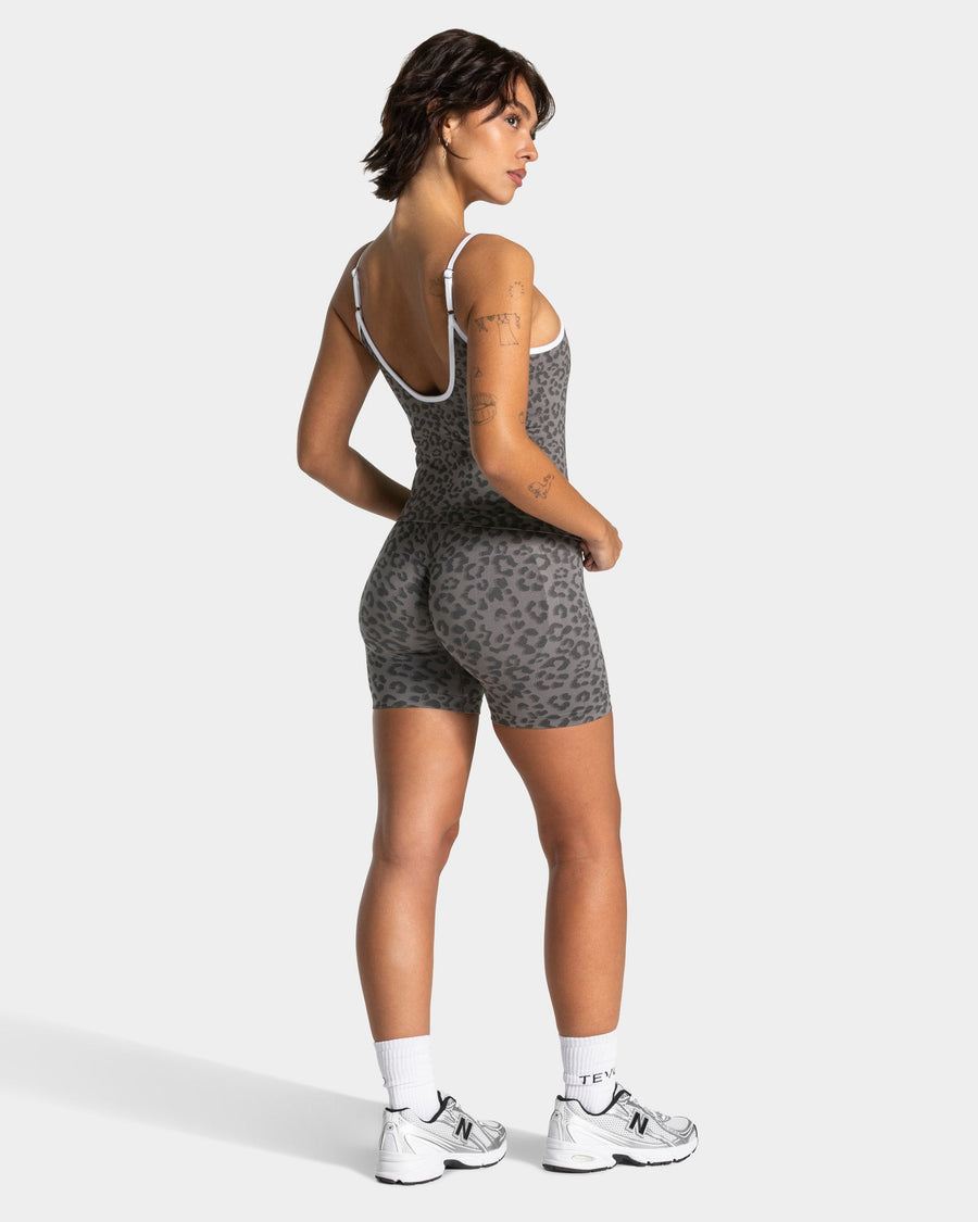 Short Sculpt Scrunch Contrastline « léopard graphite »