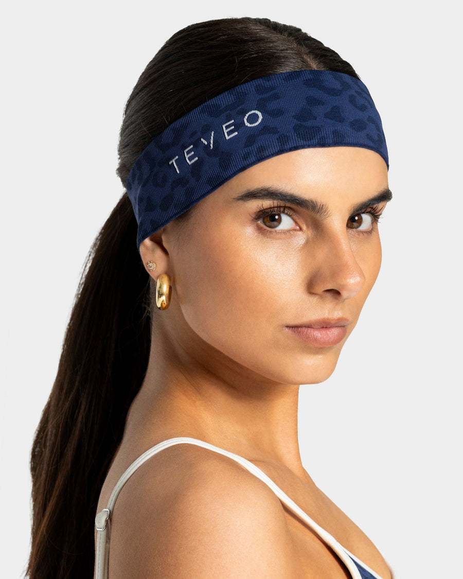 Bandeau Contrastline « Léopard bleu foncé »