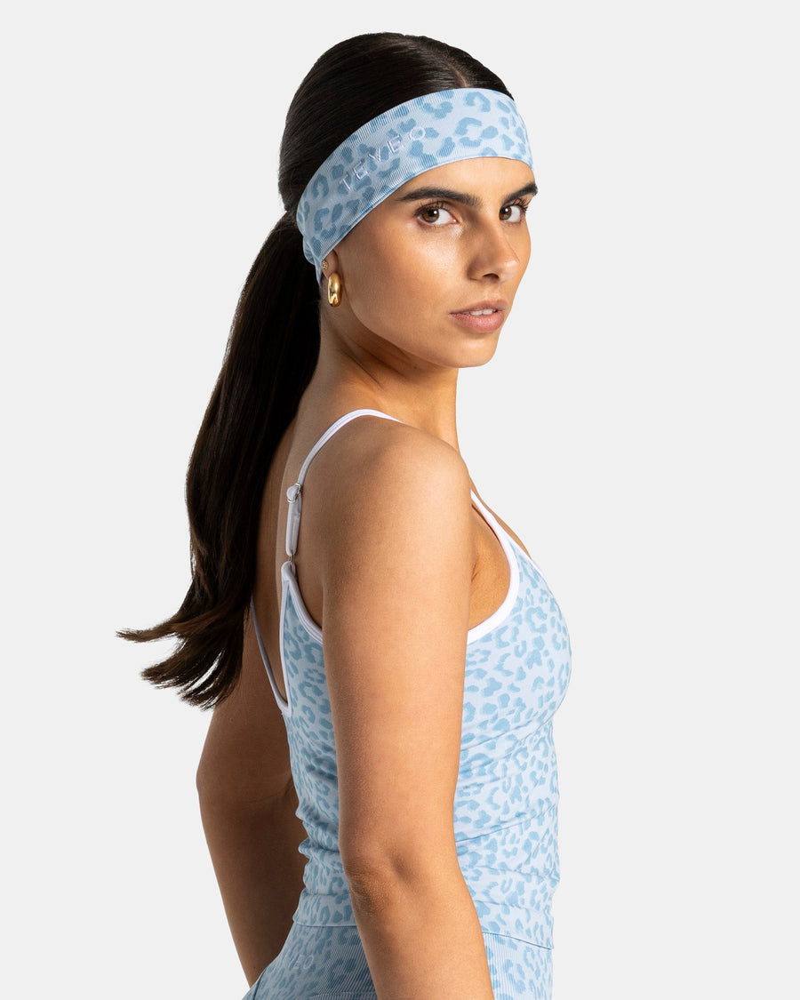 Bandeau Contrastline « Léopard bleu layette »