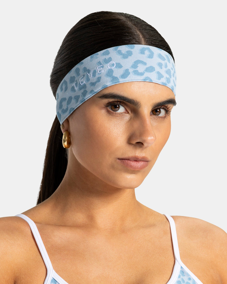 Bandeau Contrastline « Léopard bleu layette »