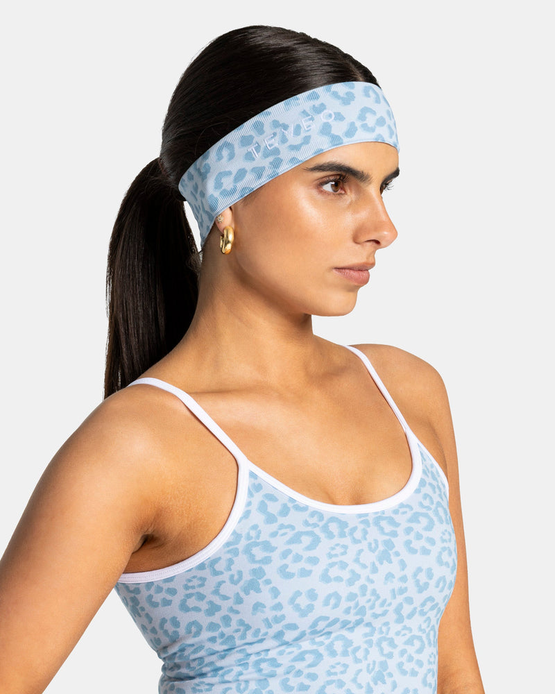 Bandeau Contrastline « Léopard bleu layette »