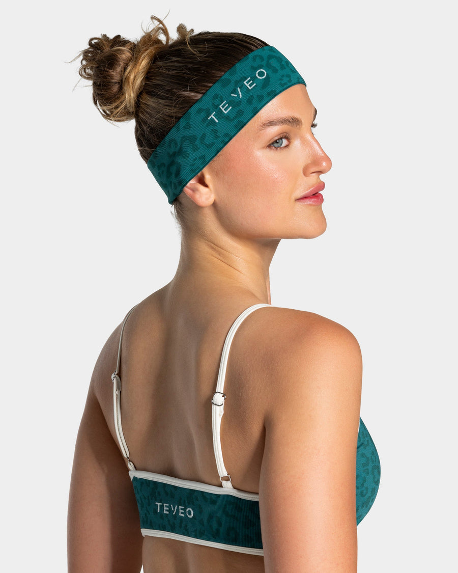 Bandeau Contrastline « Léopard Petrol »