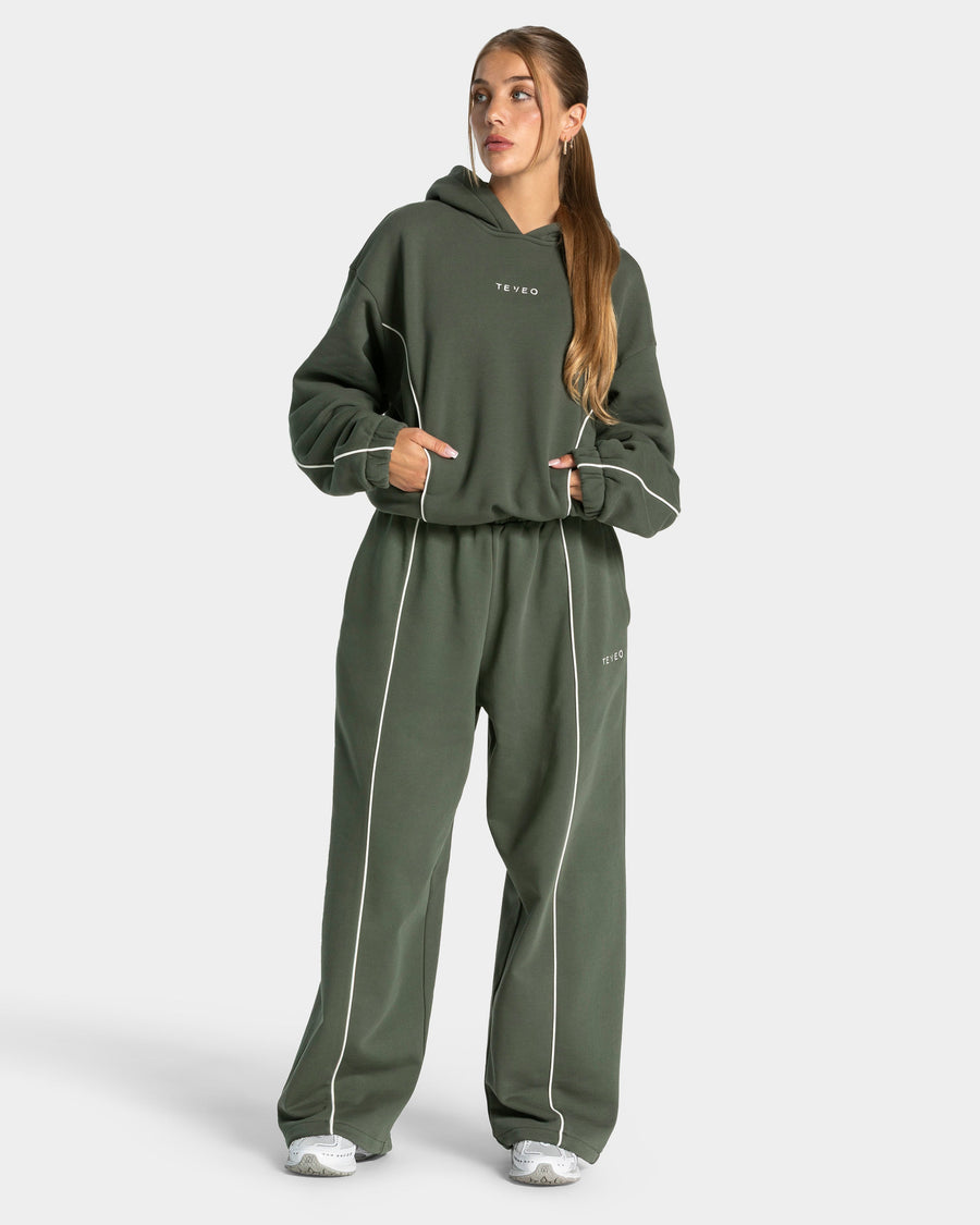Sweat à capuche Contrastline « kaki »