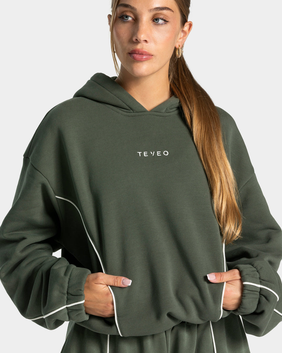 Sweat à capuche Contrastline « kaki »