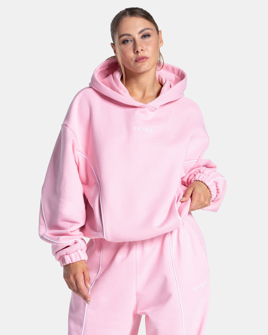 Sweat à capuche Contrastline « True Pink »