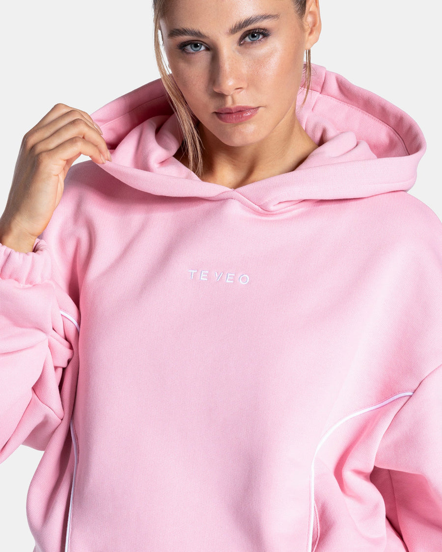 Sweat à capuche Contrastline « True Pink »