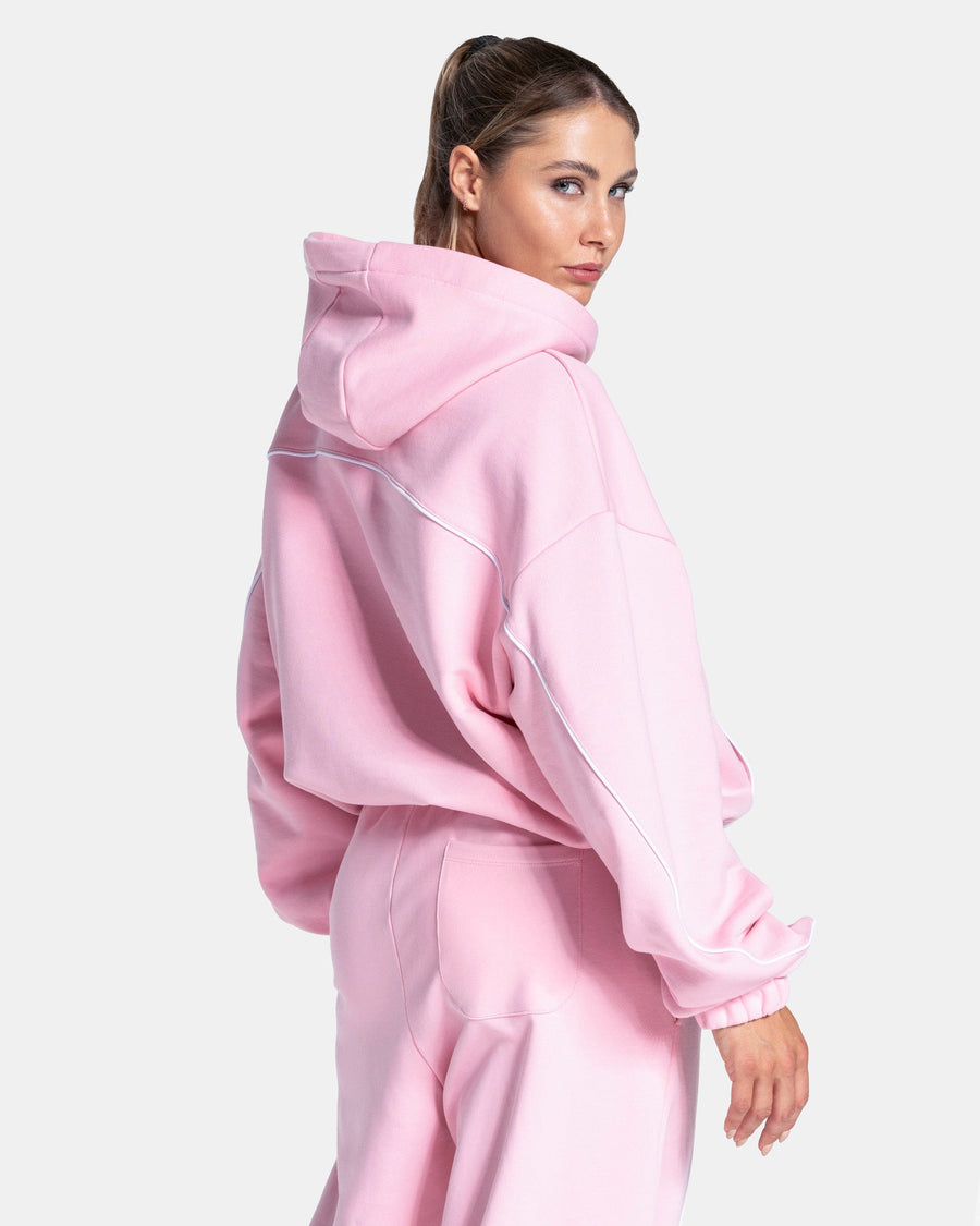 Sweat à capuche Contrastline « True Pink »