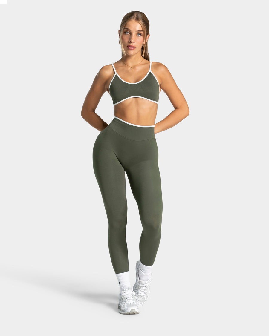 Legging Sculpt Scrunch Contrastline « kaki »