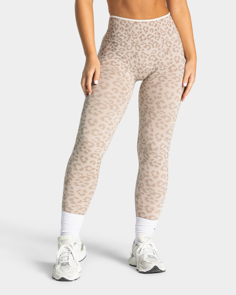 Legging Sculpt Scrunch Contrastline « léopard Cream »