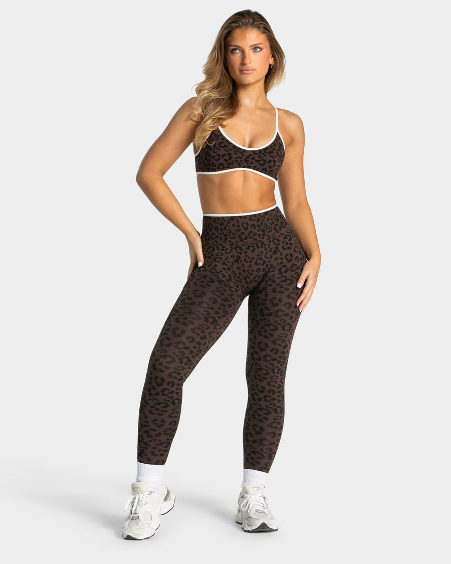 Brassière Contrastline « léopard Espresso »