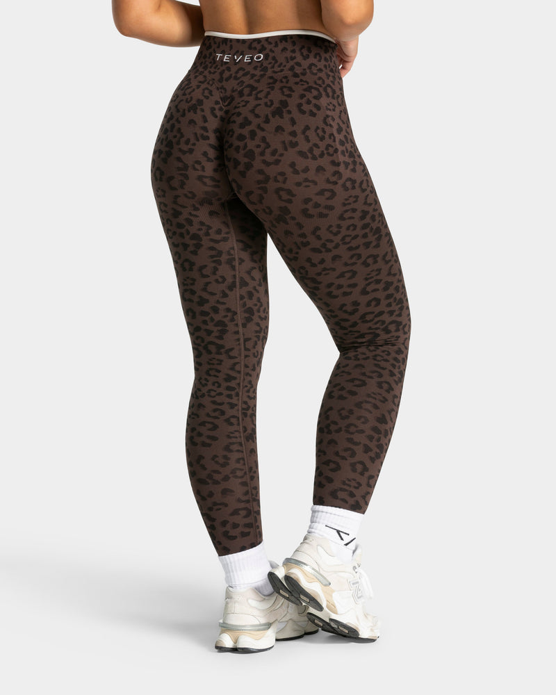 Legging Sculpt Scrunch Contrastline « léopard Espresso »