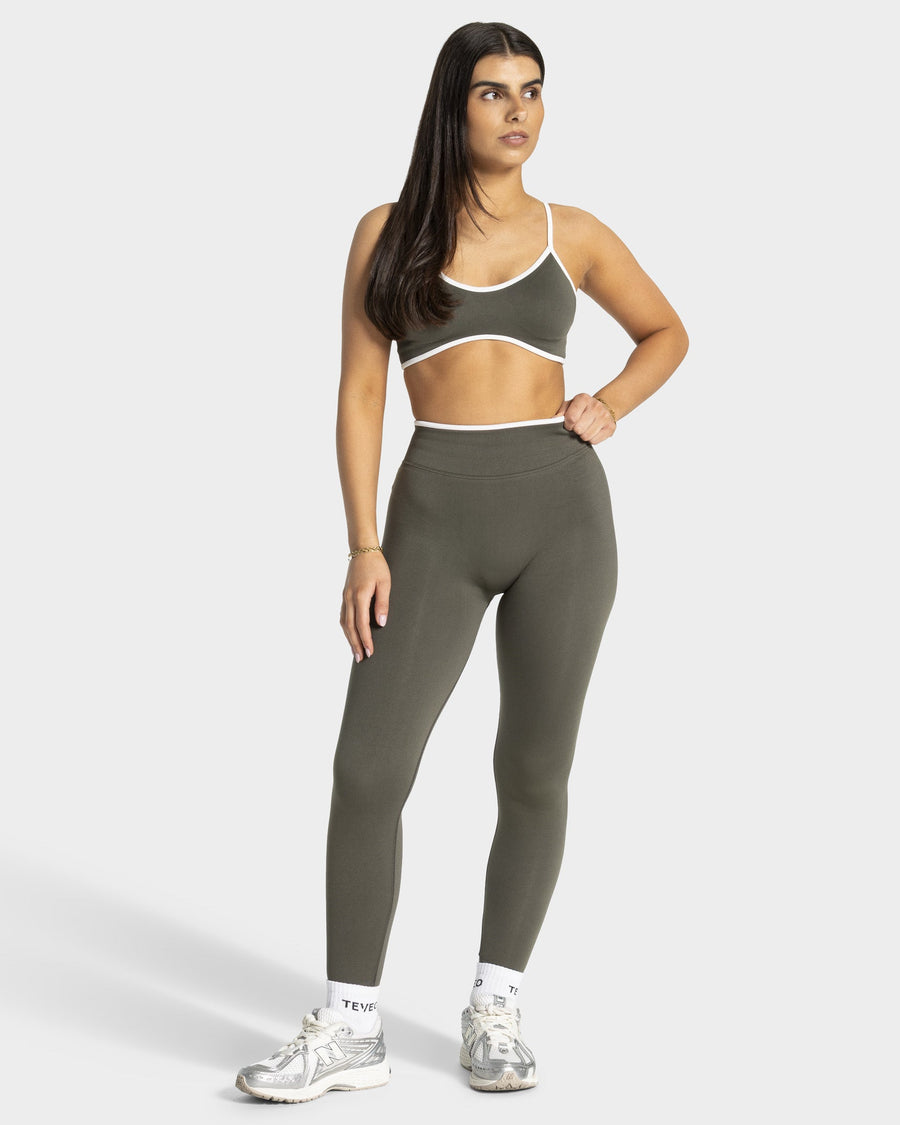 Legging Contrastline « kaki »