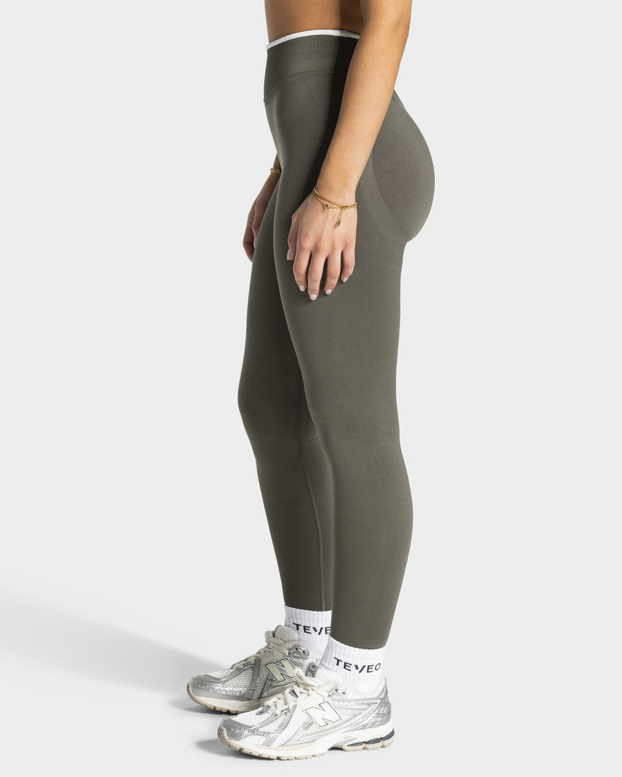 Legging Contrastline « kaki »