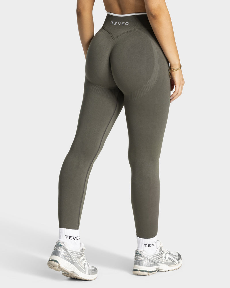 Legging Contrastline « kaki »
