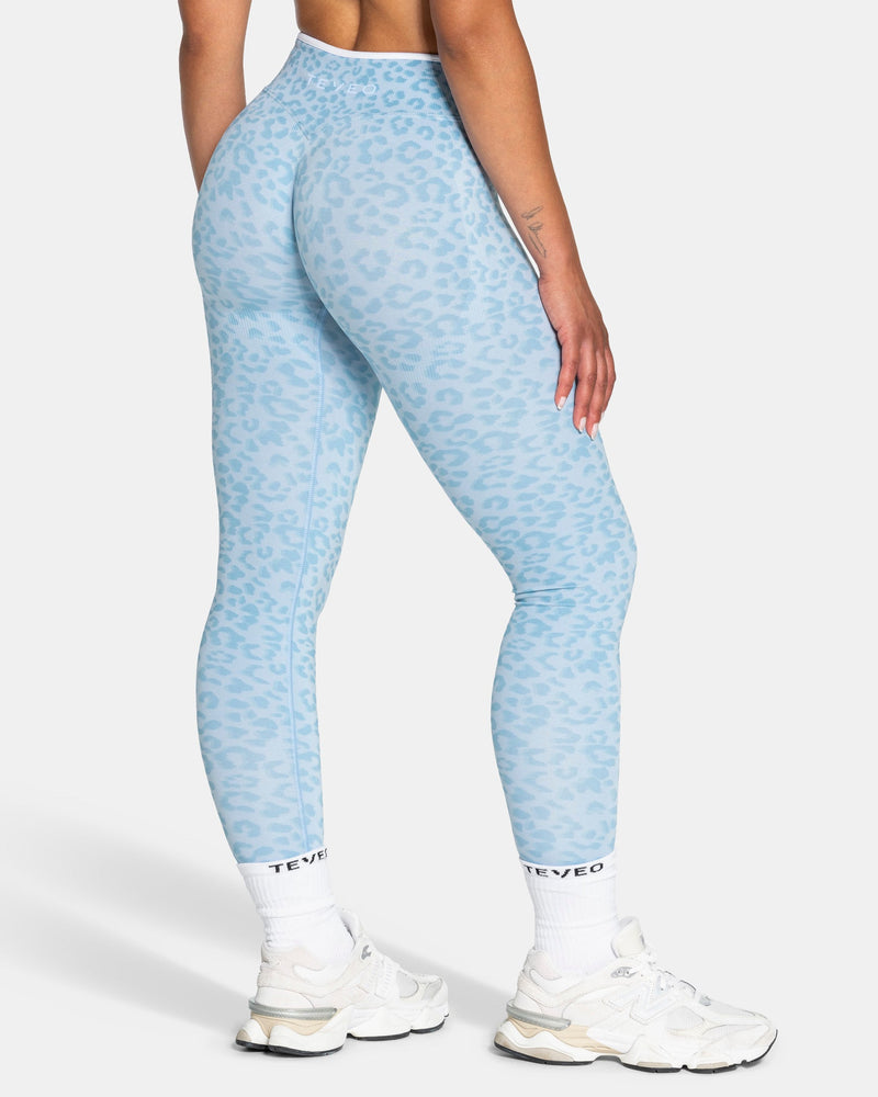Legging Contrastline « Léopard bleu layette »