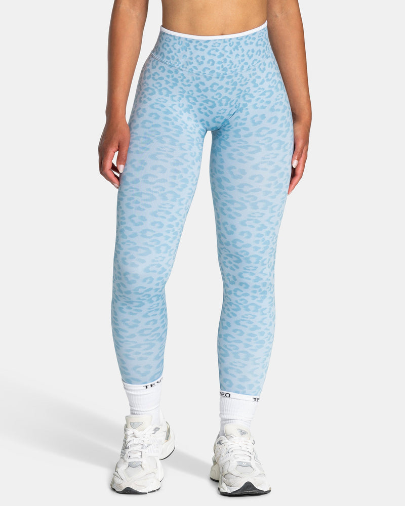 Legging Contrastline « Léopard bleu layette »