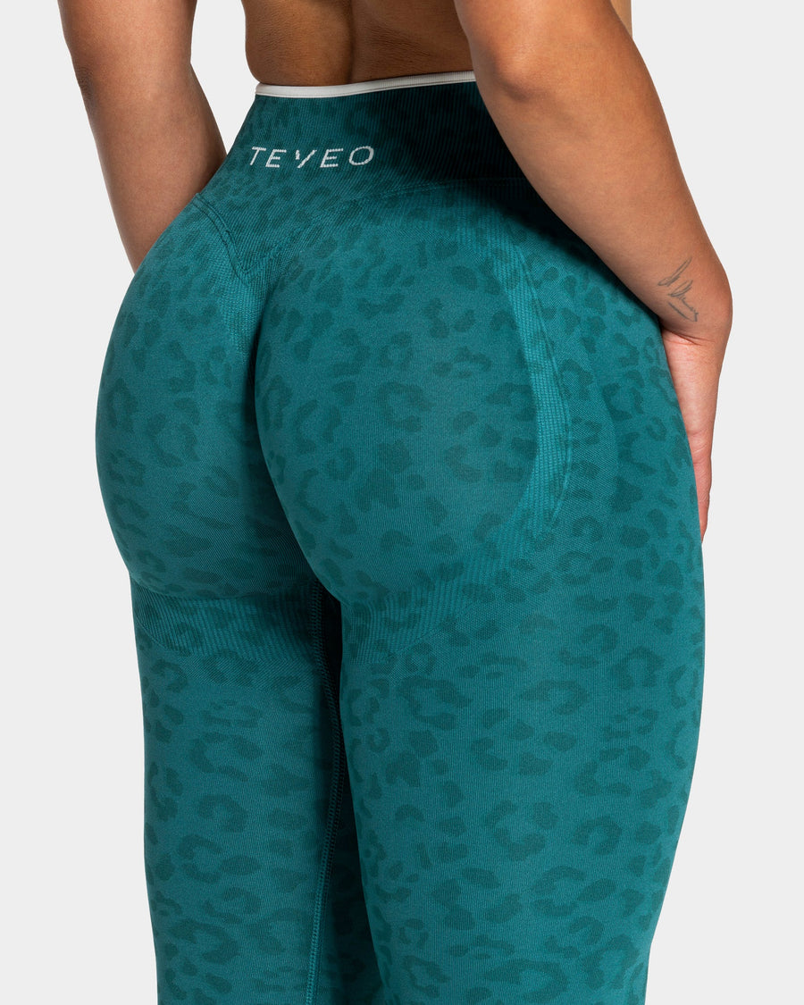 Legging Contrastline « Léopard Petrol »